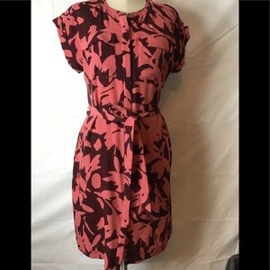 Loft floral midi dress size small